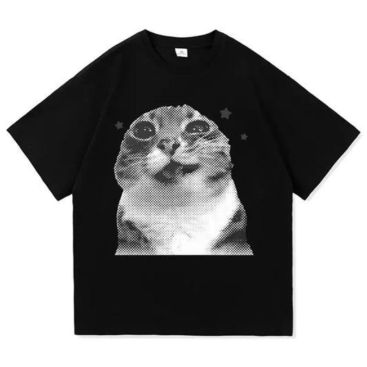 "Silly Cat" Y2K Meme Graphic Tee